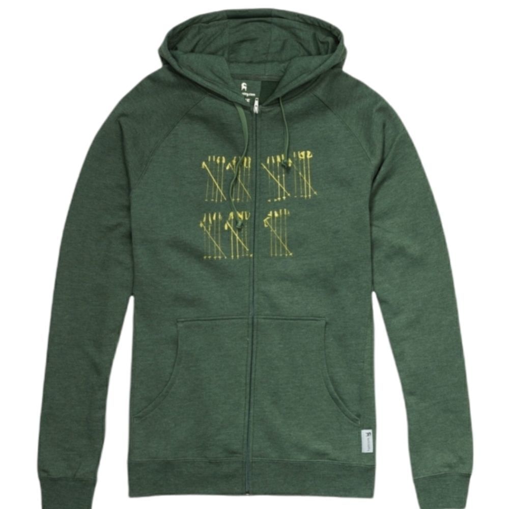 Backcountry 'Fencing' Full Zip Hoodie,
Green&Yellow Medium